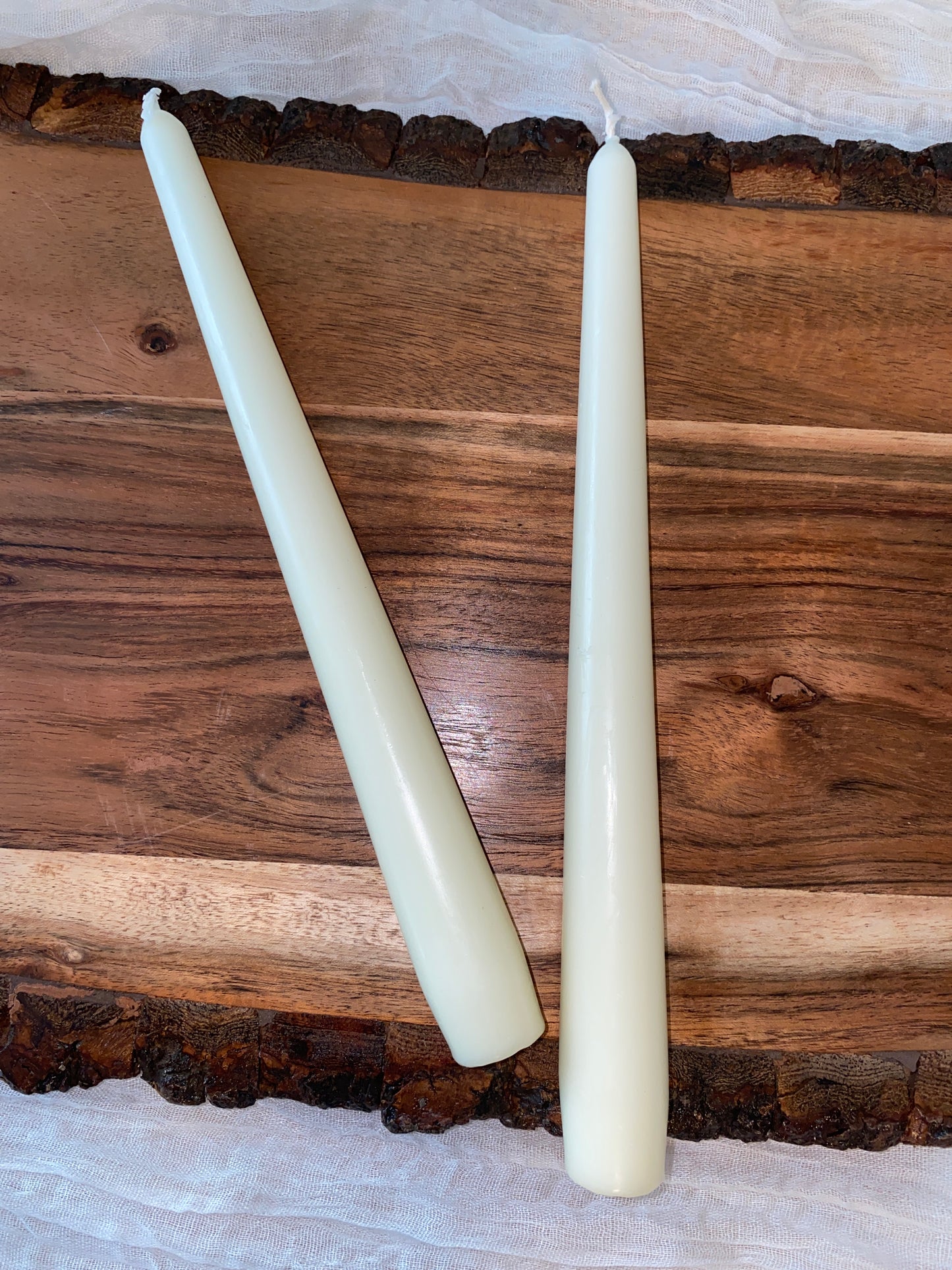 Ivory Taper Candles — Set of 2