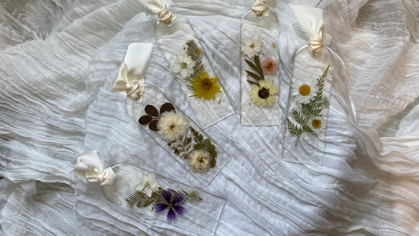 floral resin bookmarks