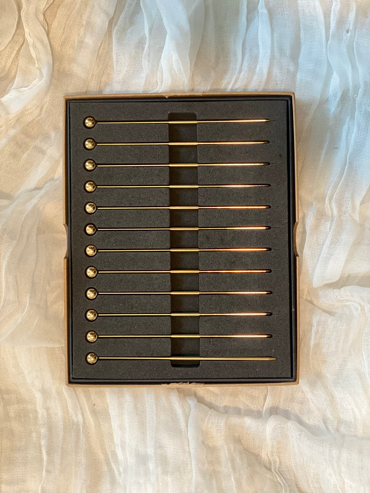 Gold Cocktail Picks - Set of 12