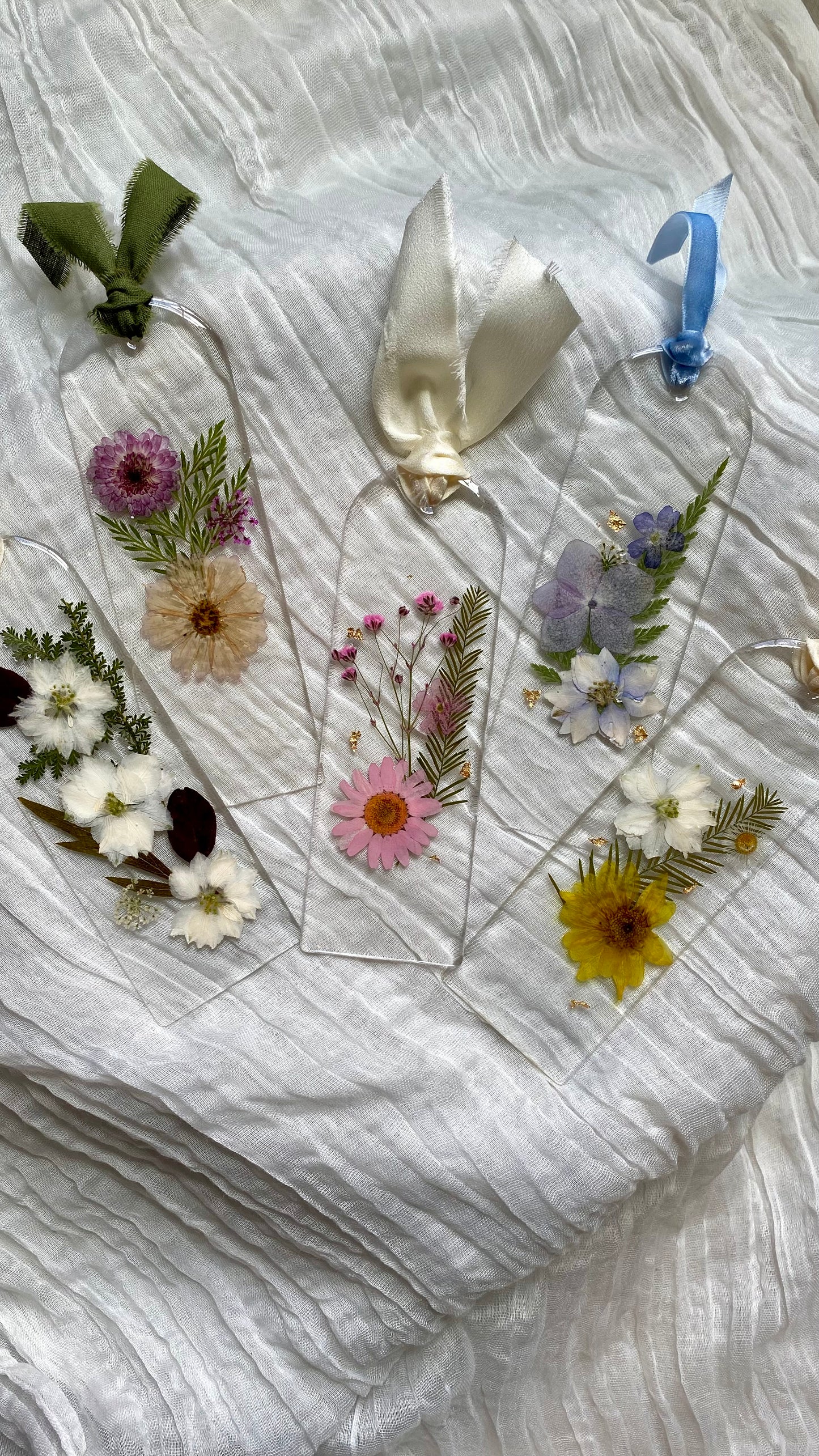 floral resin bookmarks