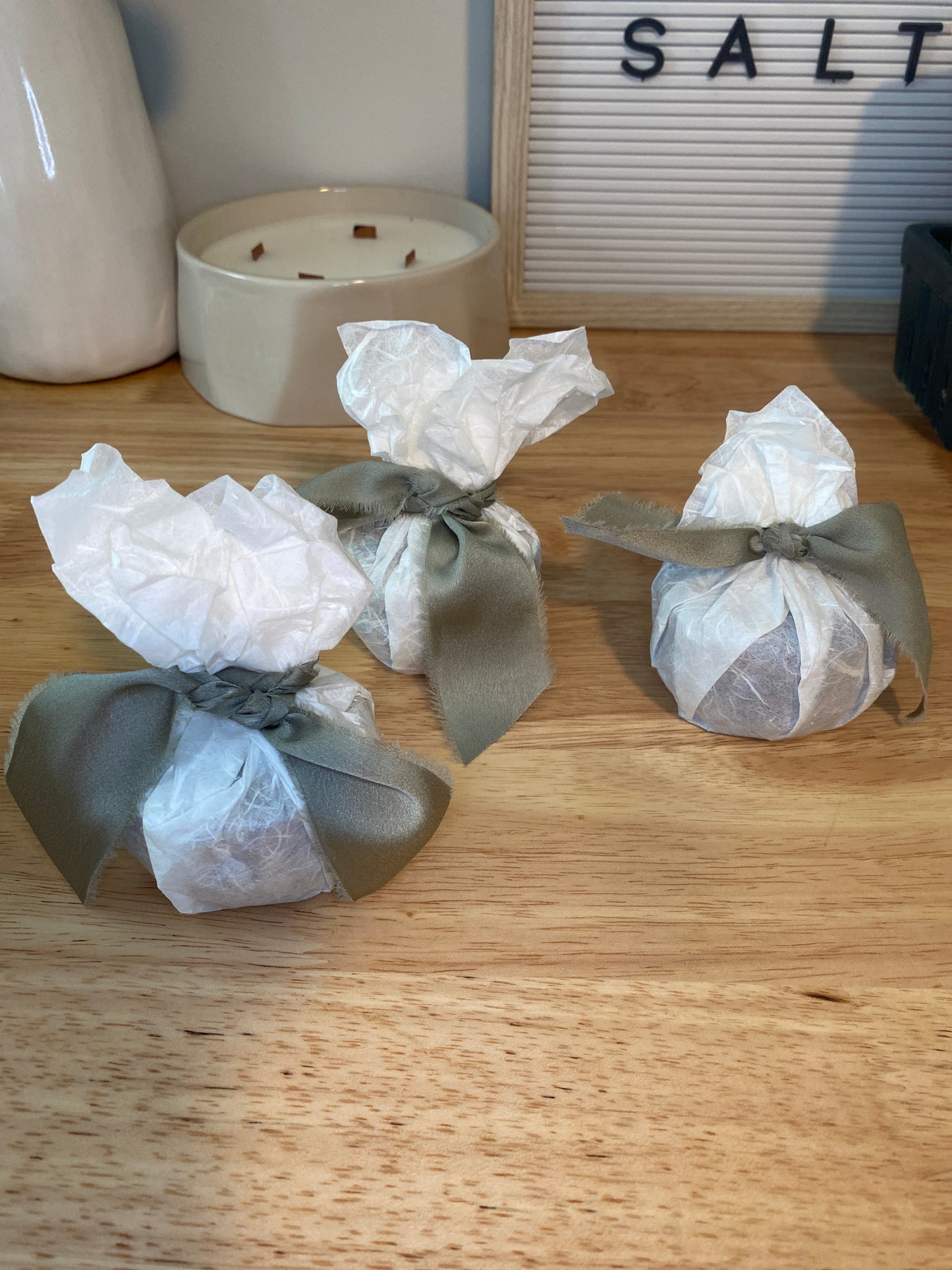 Wrapped Tin Candle